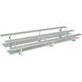 Gt Grandstands By Ultraplay 3 Row National Rep Tip N Roll Aluminum Bleacher, 24' Long, Single Footboard TR-0324STD